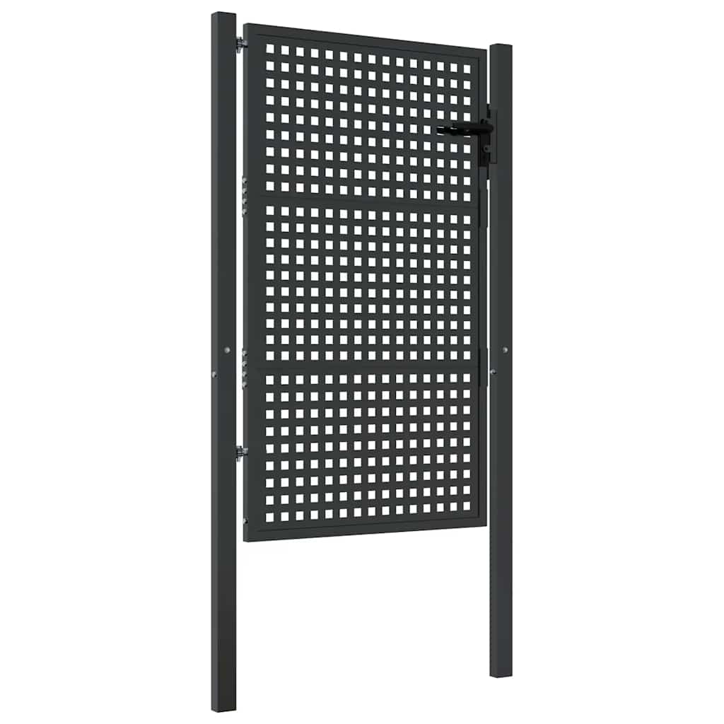 Cancello da Giardino Antracite 100x150 cm in Acciaio | homemem39