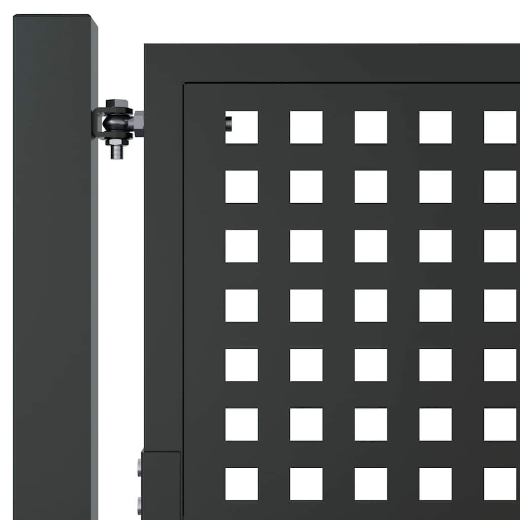 Cancello da Giardino Antracite 100x200 cm in Acciaio | homemem39