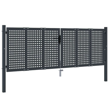 Cancello da Giardino Antracite 300x100 cm in Acciaio | homemem39