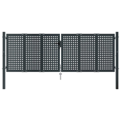 Cancello da Giardino Antracite 300x100 cm in Acciaio | homemem39