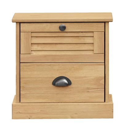 Comodino VIGO 42x35x42 cm in Legno Massello di Pino | homemem39