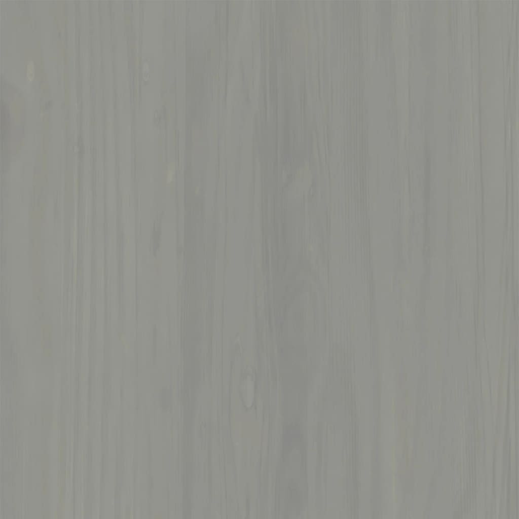 Comodino VIGO Grigio 42x35x42 cm in Legno Massello di Pino | homemem39