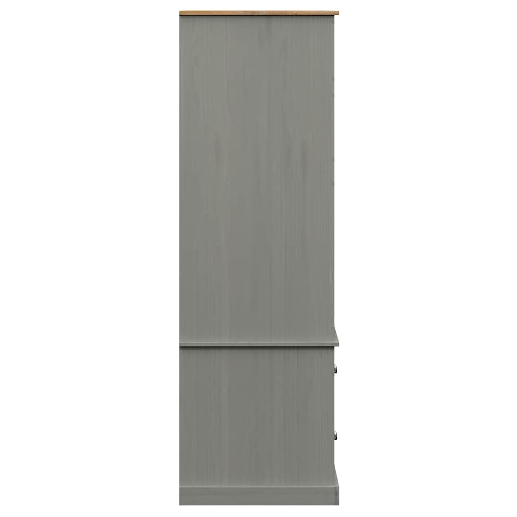 Armadio VIGO 90x55x170 cm in Legno Massello di Pino Grigio