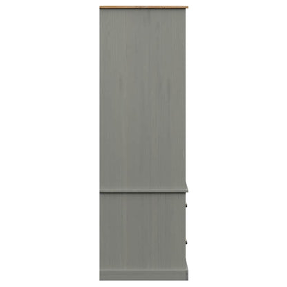 Armadio VIGO 90x55x170 cm in Legno Massello di Pino Grigio