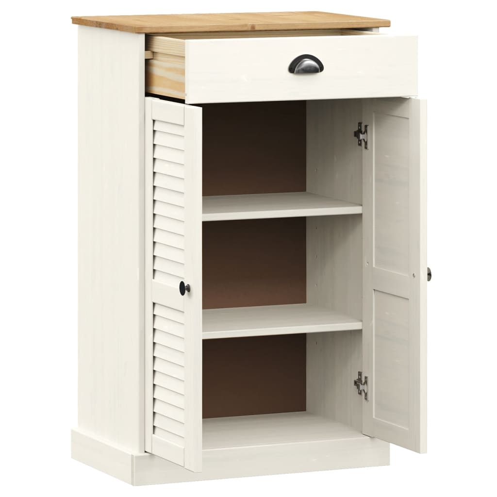 Scarpiera VIGO 60x35x96 cm in Legno Massello di Pino Bianco - homemem39