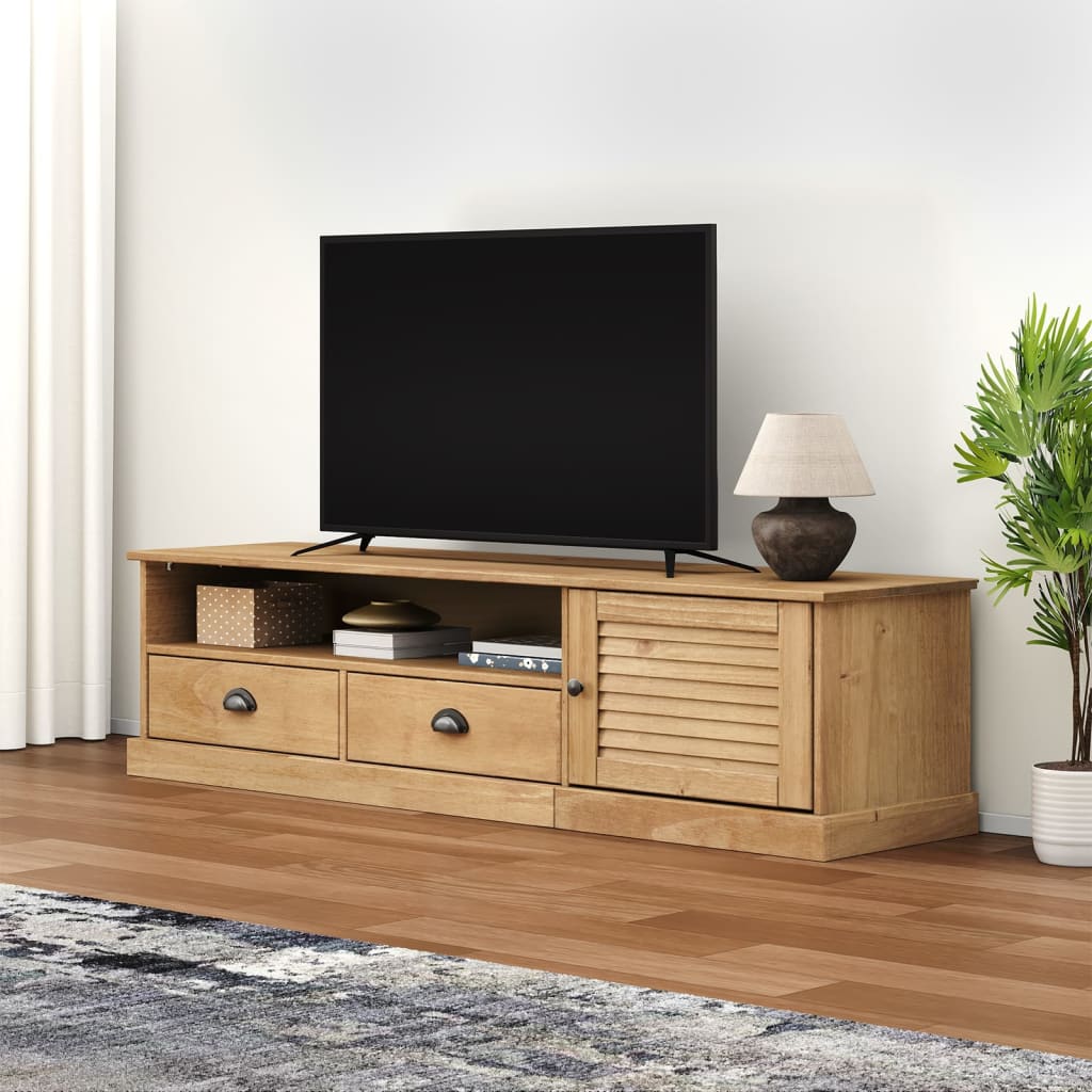 VIGO TV Stand 156x40x40 cm in Solid Pine Wood