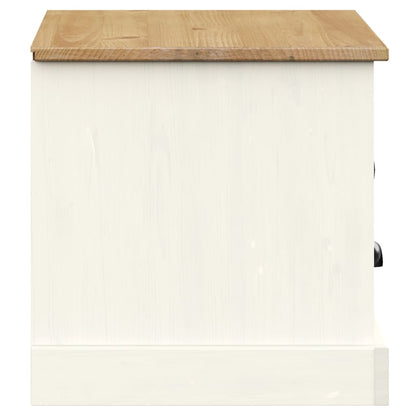Mobile Porta TV VIGO Bianco 106x40x40 cm Legno Massello di Pino