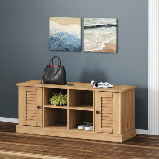Panca Porta Scarpe VIGO 106x35x45 cm in Legno Massello di Pino | homemem39