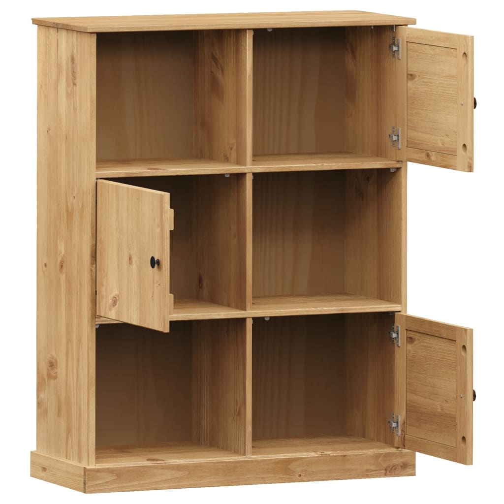 Libreria VIGO 90x35x114,5 cm in Legno Massello di Pino | homemem39