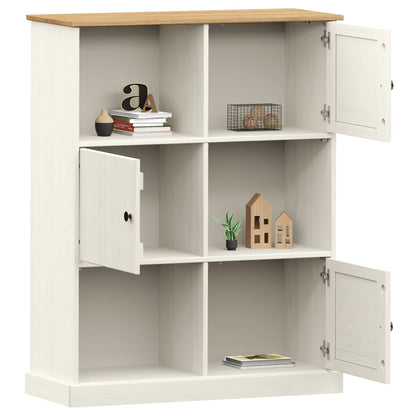 Libreria VIGO 90x35x114,5 cm in Legno Massello di Pino Bianco | homemem39