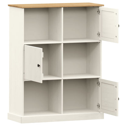 Libreria VIGO 90x35x114,5 cm in Legno Massello di Pino Bianco | homemem39