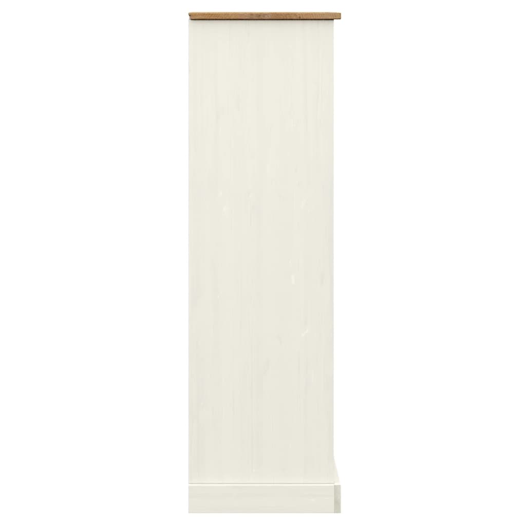 Libreria VIGO 90x35x114,5 cm in Legno Massello di Pino Bianco | homemem39
