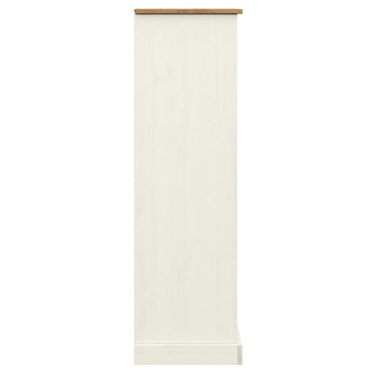 Libreria VIGO 90x35x114,5 cm in Legno Massello di Pino Bianco | homemem39
