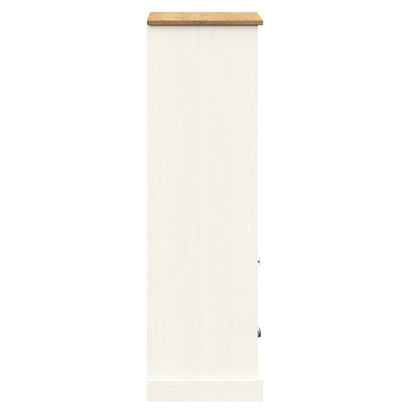 Libreria VIGO 60x35x114,5 cm in Legno Massello di Pino Bianco