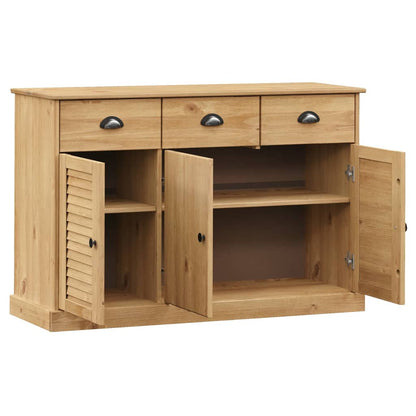 Credenza con Cassetti VIGO 113x40x75 cm Legno Massello di Pino