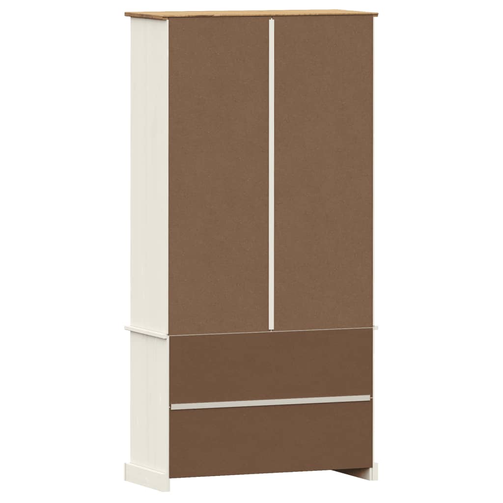 Vetrina VIGO 85x35x170 cm in Legno Massello di Pino Bianco