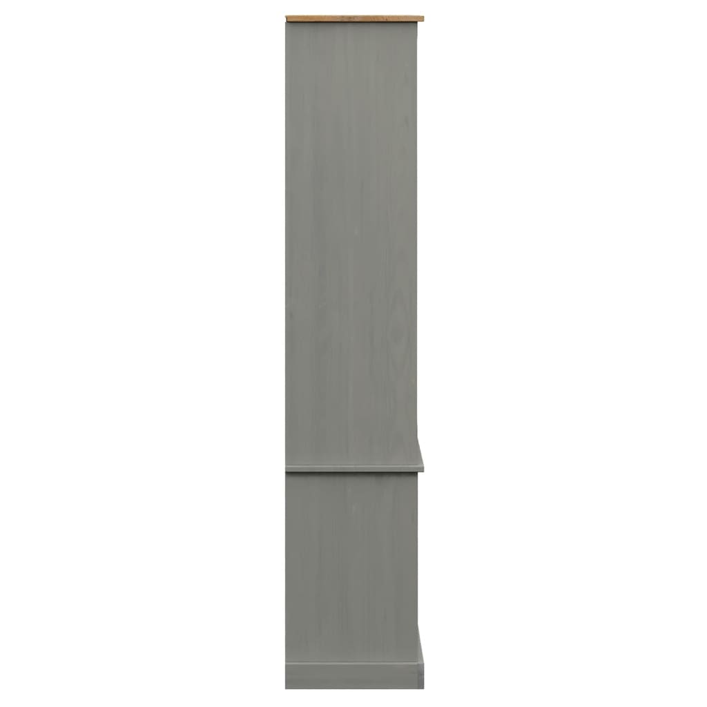 Vetrina VIGO 85x35x170 cm in Legno Massello di Pino Grigio