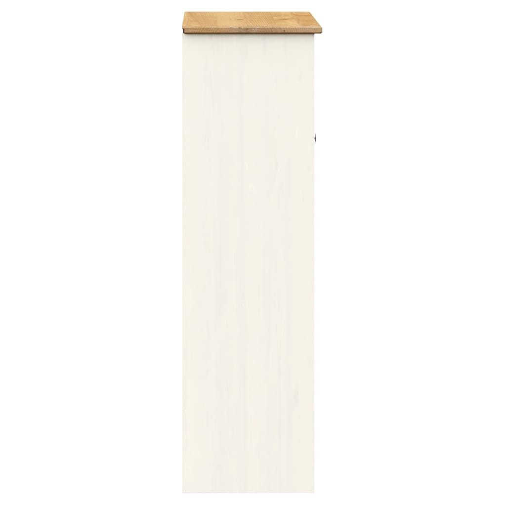 VIGO Dresser Top White 78x30x100 cm in Solid Pine Wood