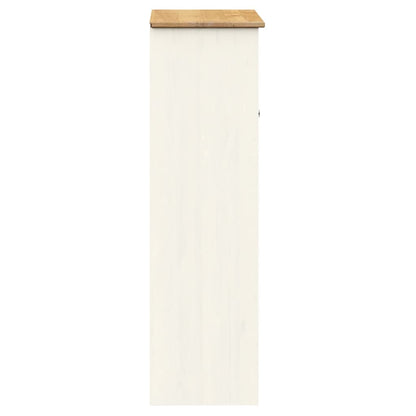 VIGO Dresser Top White 78x30x100 cm in Solid Pine Wood