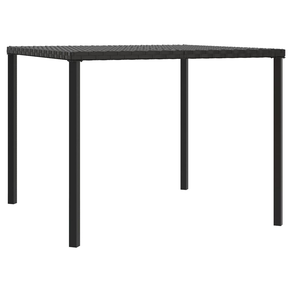 Set da Pranzo da Giardino 6 pz con Cuscini Nero in Polyrattan - homemem39