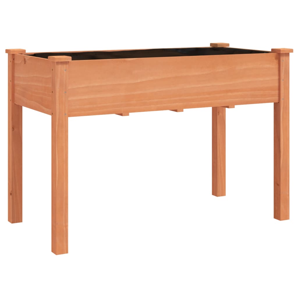 Fioriera Ruote Fodera Marrone 118x59x80cm Legno Massello Abete | homemem39