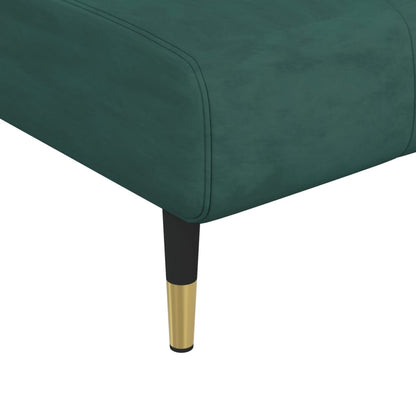 Chaise Longue in Velluto Verde Scuro - homemem39
