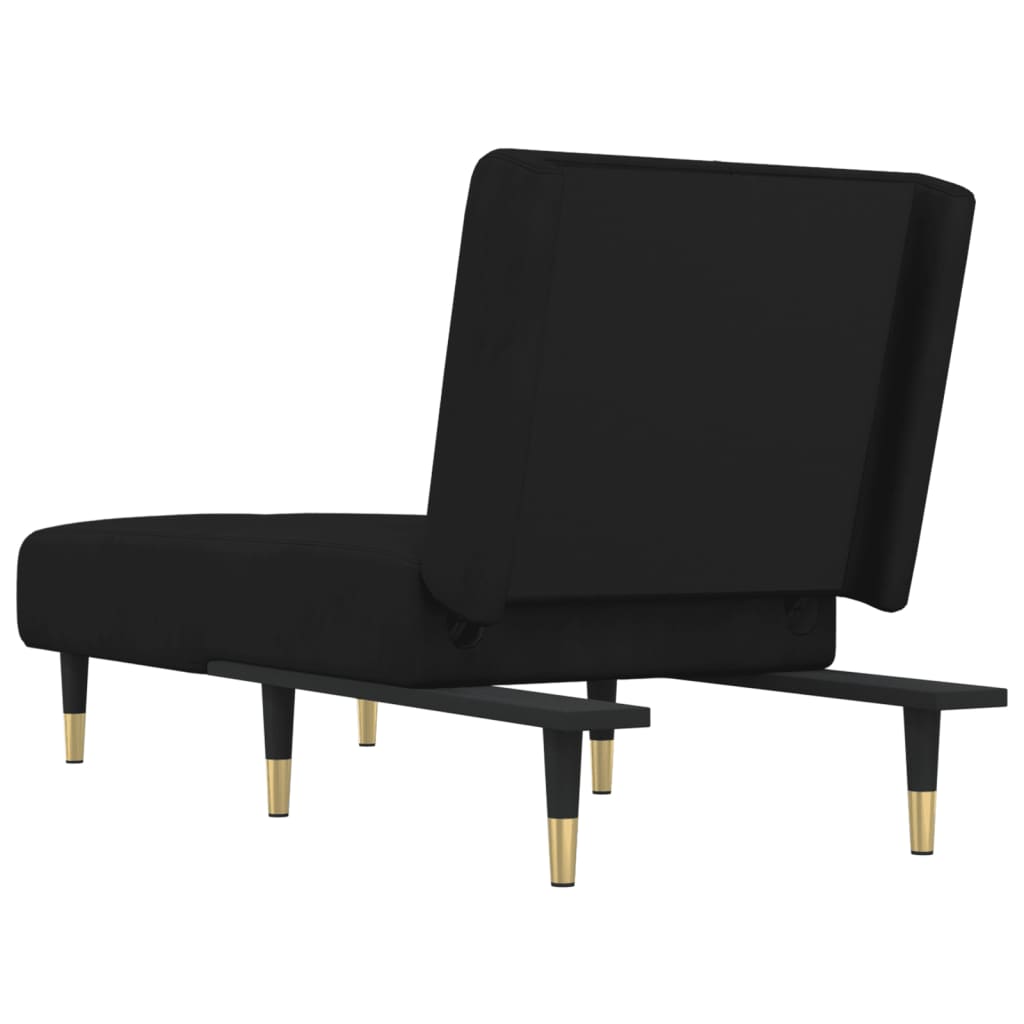 Chaise Longue in Velluto Nero - homemem39