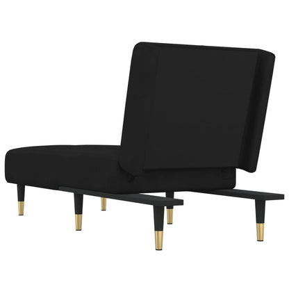 Chaise Longue in Velluto Nero - homemem39