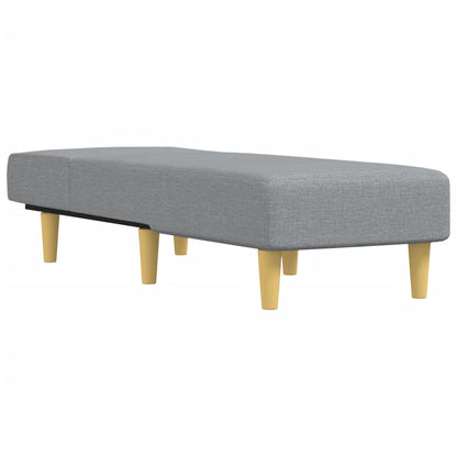 Chaise Longue in Tessuto Grigio Chiaro - homemem39