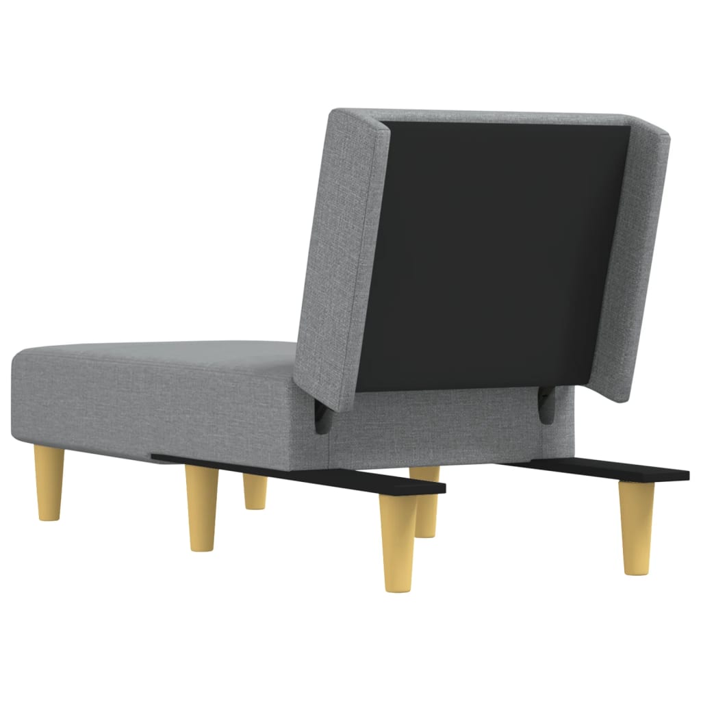 Chaise Longue in Tessuto Grigio Chiaro - homemem39