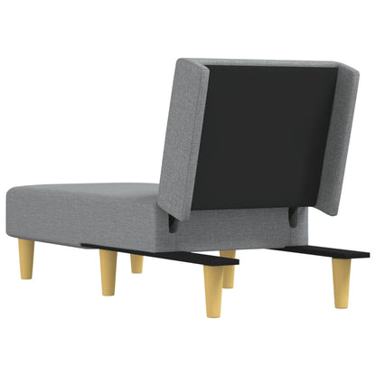 Chaise Longue in Tessuto Grigio Chiaro - homemem39