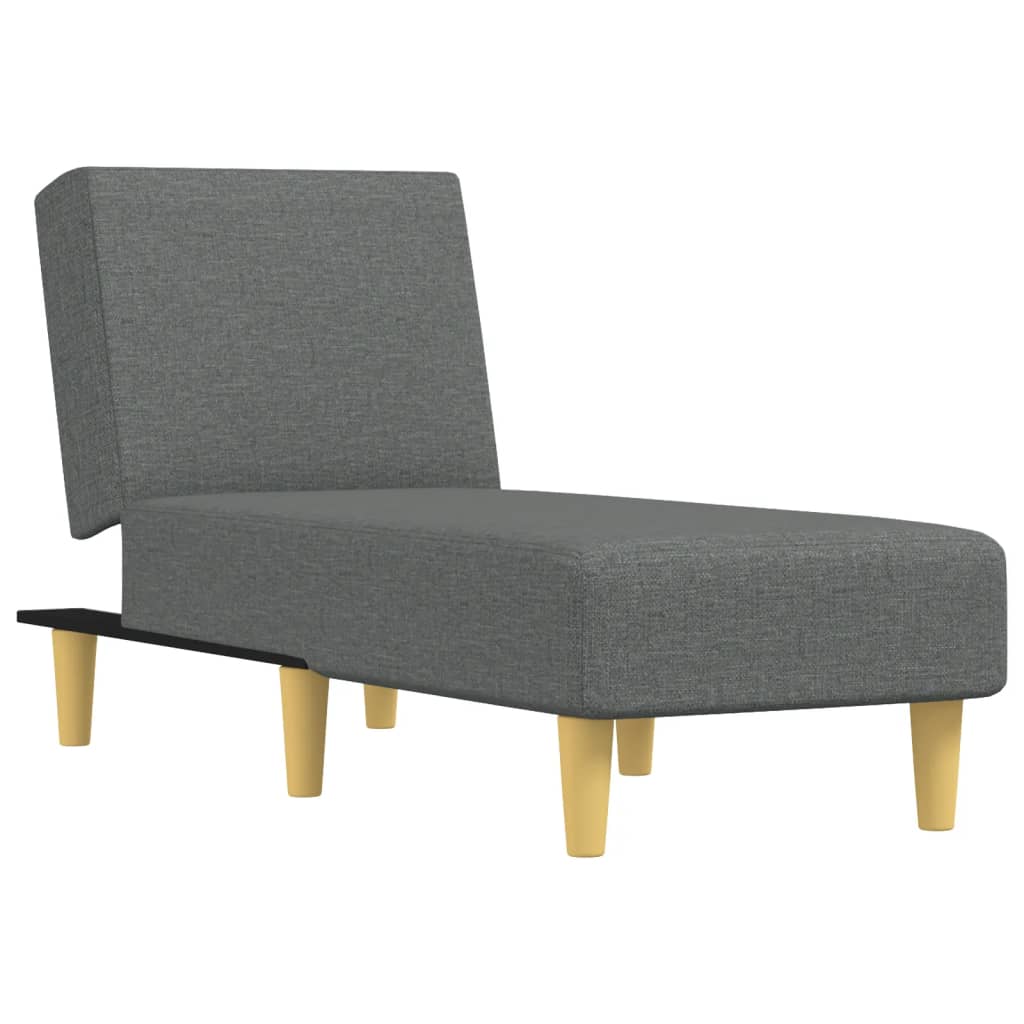 Chaise Longue in Tessuto Grigio Scuro - homemem39