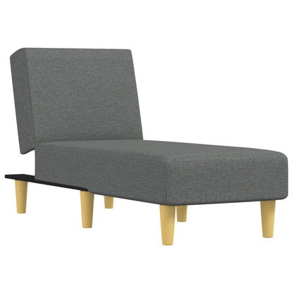 Chaise Longue in Tessuto Grigio Scuro - homemem39