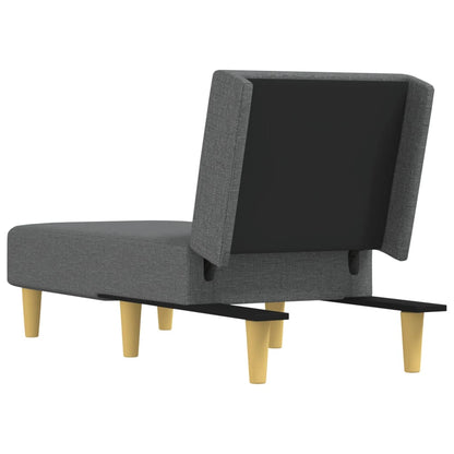 Chaise Longue in Tessuto Grigio Scuro - homemem39
