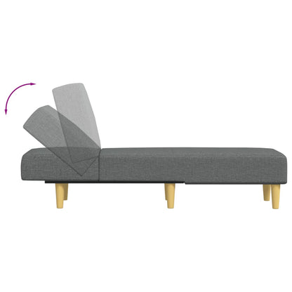 Chaise Longue in Tessuto Grigio Scuro - homemem39