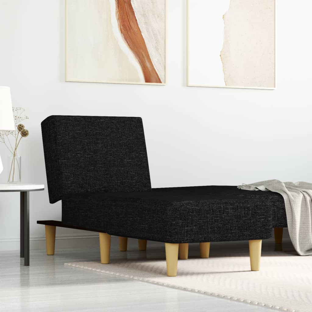 Chaise Longue in Tessuto Nero | homemem39