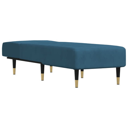 Chaise Longue in Velluto Blu - homemem39