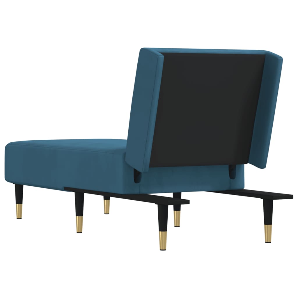 Chaise Longue in Velluto Blu - homemem39