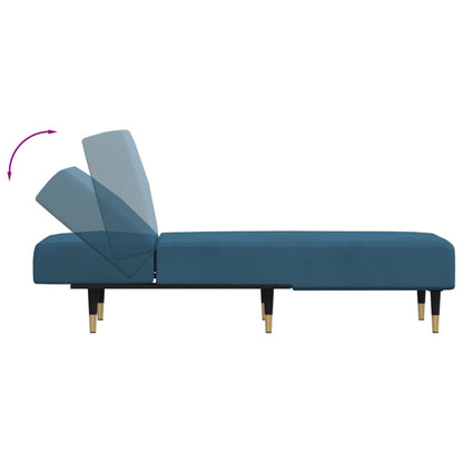 Chaise Longue in Velluto Blu - homemem39