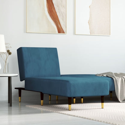 Chaise Longue in Velluto Blu - homemem39