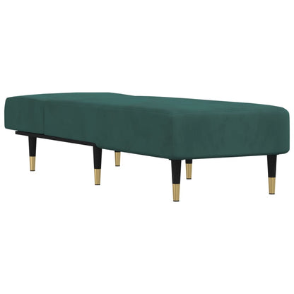 Chaise Longue in Velluto Verde Scuro - homemem39