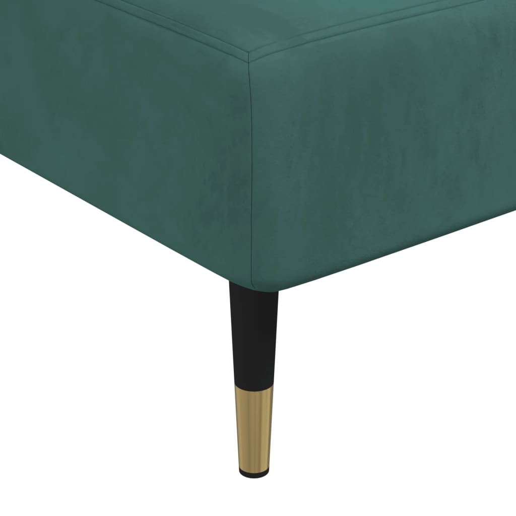 Chaise Longue in Velluto Verde Scuro - homemem39