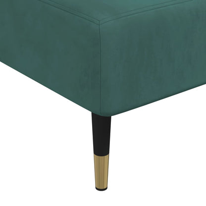 Chaise Longue in Velluto Verde Scuro - homemem39
