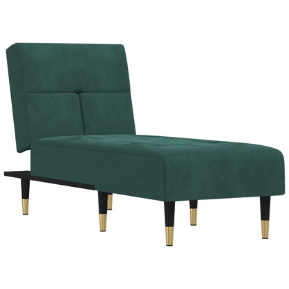 Chaise Longue in Velluto Verde Scuro - homemem39