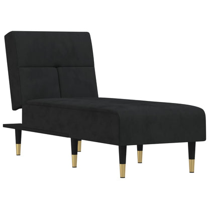 Chaise Longue in Velluto Nero | homemem39