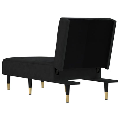 Chaise Longue in Velluto Nero | homemem39