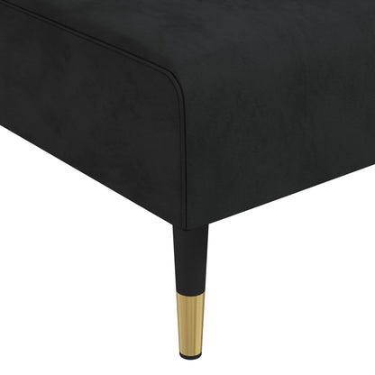 Chaise Longue in Velluto Nero - homemem39