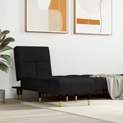 Chaise Longue in Velluto Nero | homemem39