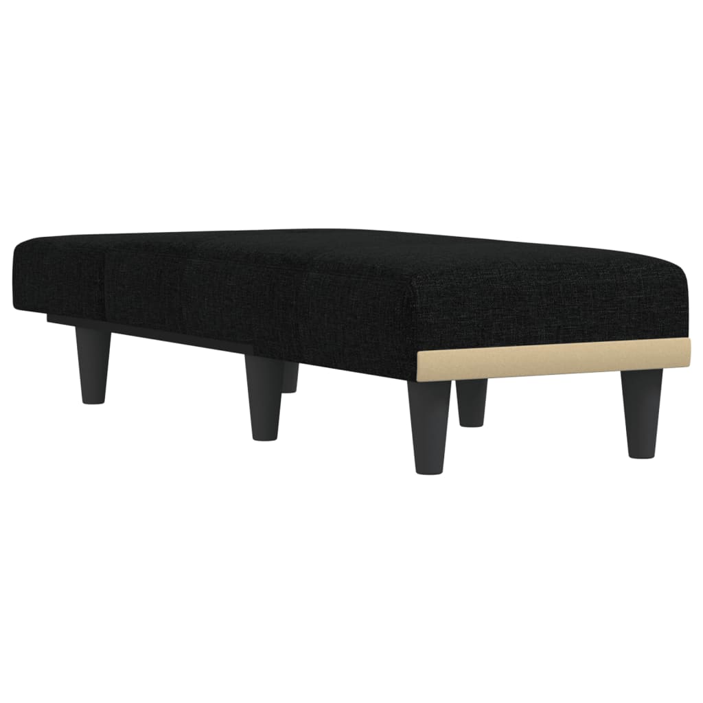 Chaise Longue in Tessuto Nero - homemem39