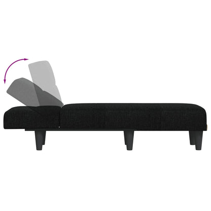 Chaise Longue in Tessuto Nero - homemem39